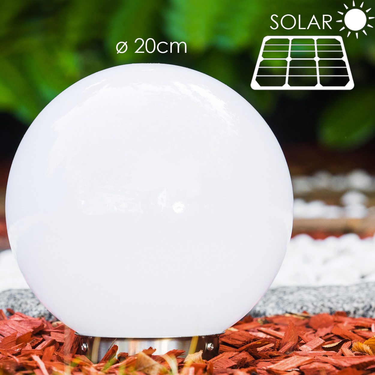 hofstein Kugelleuchte Solar Kugelleuchte 20cm Terrasse günstig online kaufen