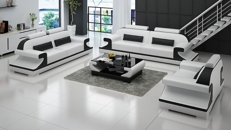 3+2+1 Neu, Sitzer Sofa moderne in Europe Garnitur JVmoebel Wohnlandschaft Weiße Made