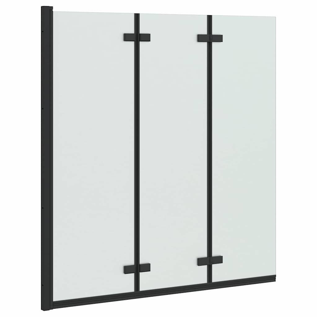 vidaXL Duschwand Faltbare Duschkabine Schwarz 130 x 138 cm, (1 tlg)
