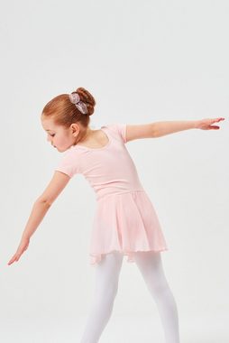 tanzmuster Chiffonkleid Ballettkleid Lucy mit kurzen Ärmeln zum Reinschlüpfen fürs Kinder Ballett