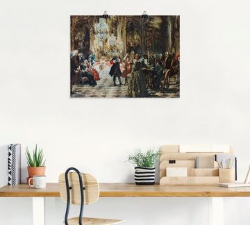 Artland Wandbild Flötenkonzert Friedrich des Großen., Orchester & Bands (1 St), als Leinwandbild, Poster in verschied. Größen