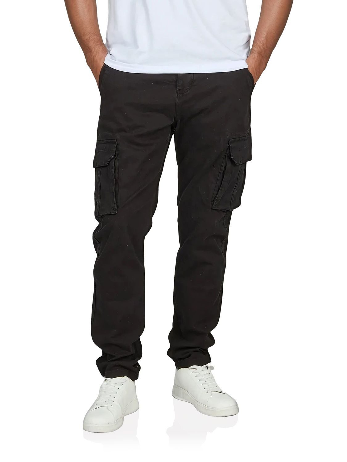 DENIMFY Cargohose Herren Stoffhose DFLuke Tapered Fit Freizeithose mit Stretch