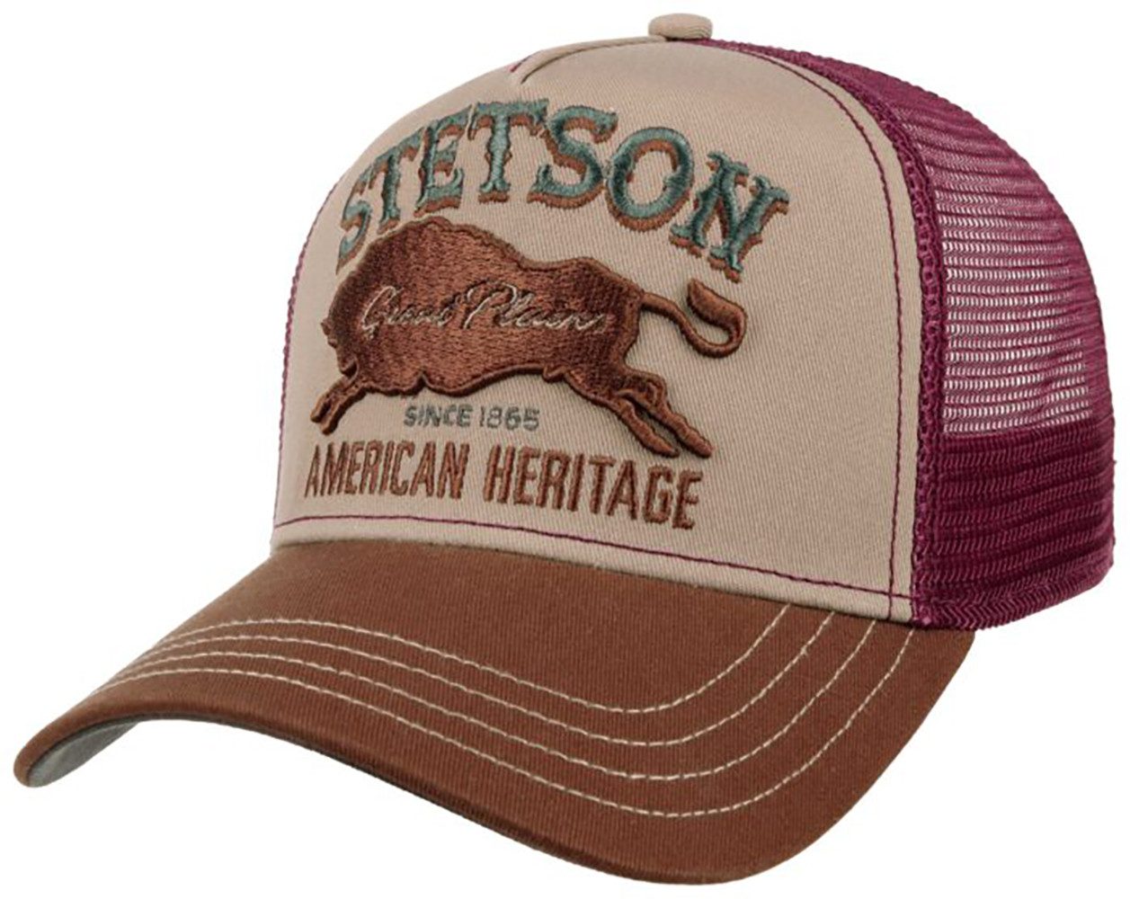 Trucker Cap Stetson Baseball Cap Great Plains Trucker Cap mit Markenstickerei