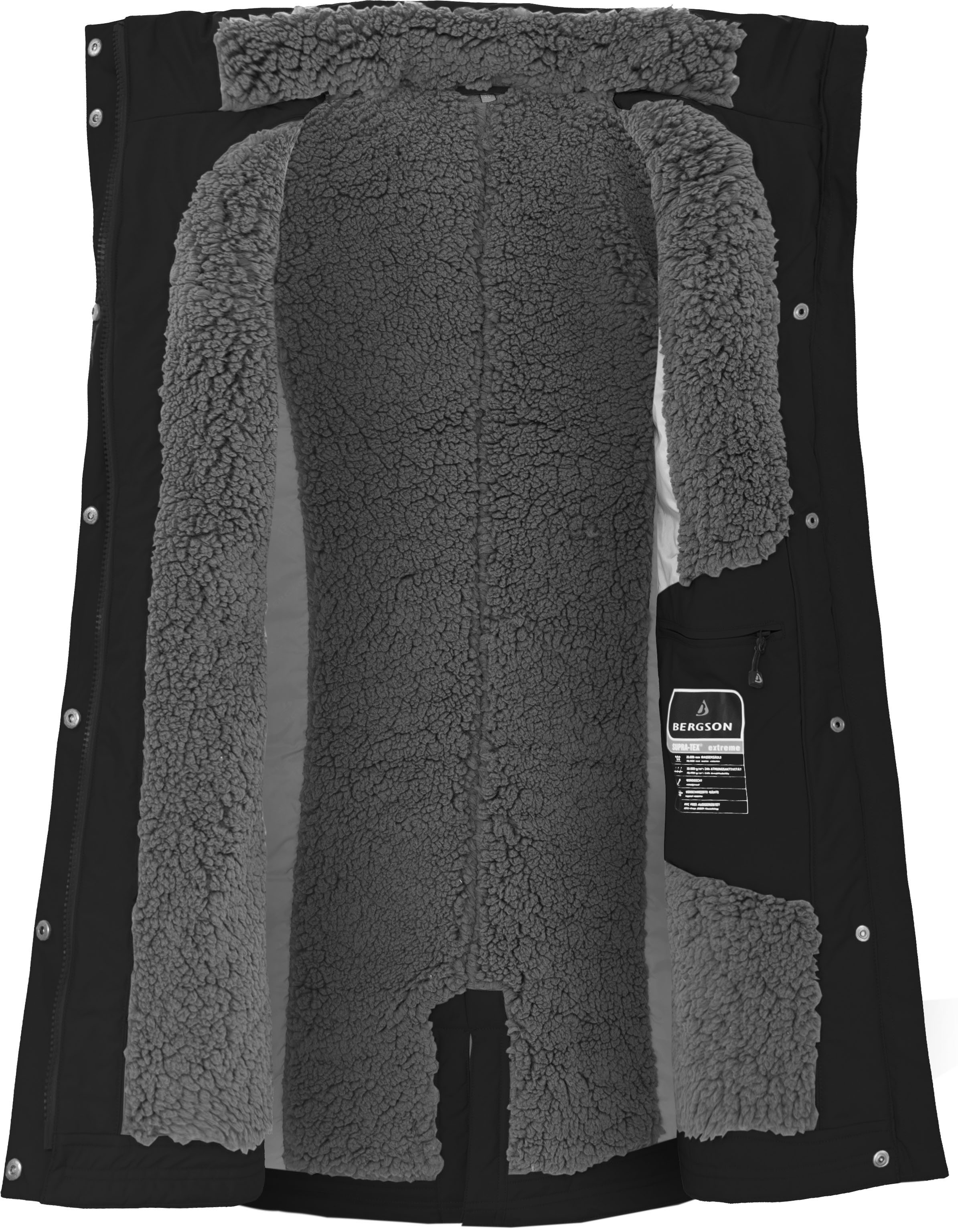 Bergson Winterjacke TORNIO Damen Wintermantel, Teddy Futter, warm wattiert, 20000 mm Wassersäule
