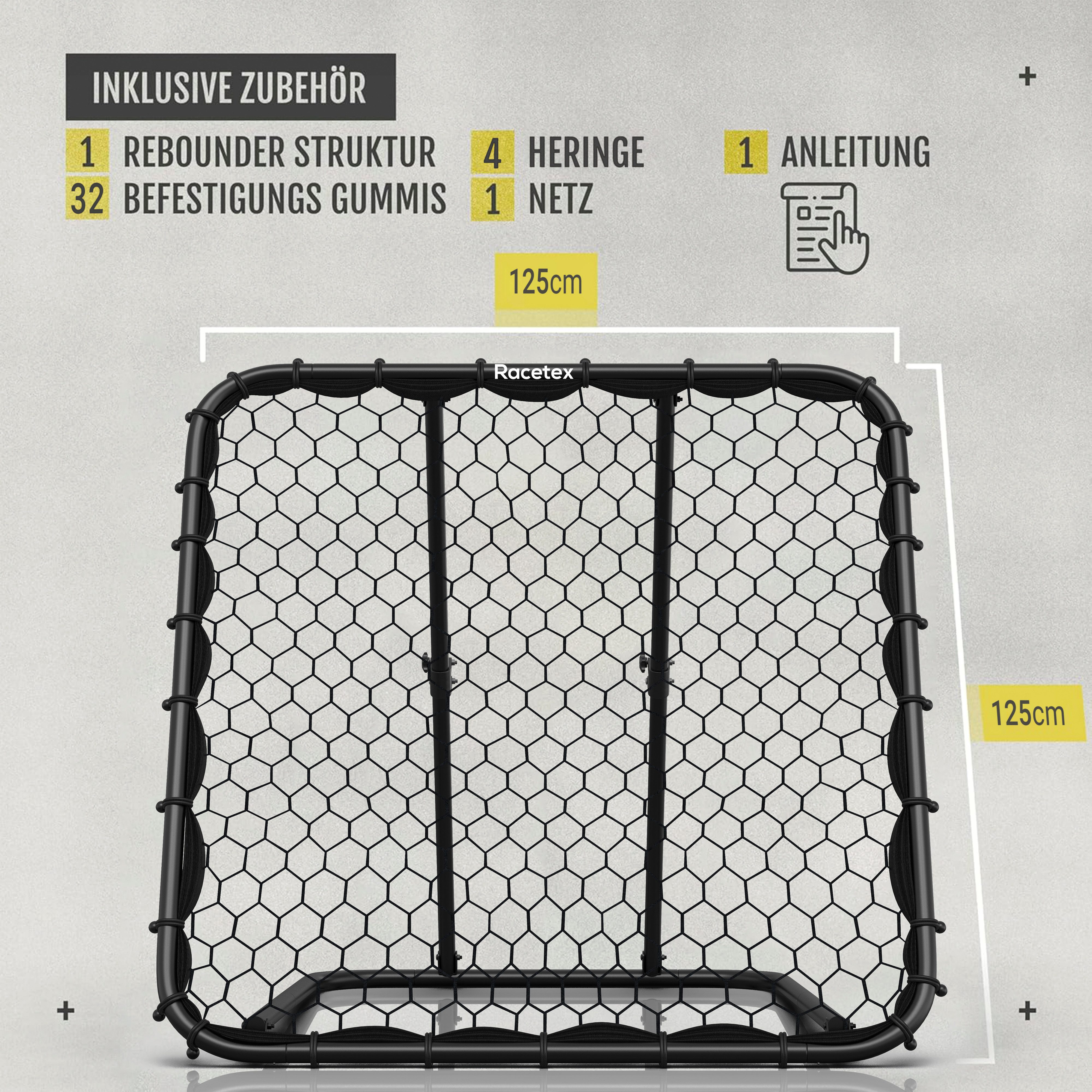 Racetex Fußballtor Racetex Rebounder + Fußball + Ballpumpe SET, ⚽DAS PERFEKTE GESCHENK