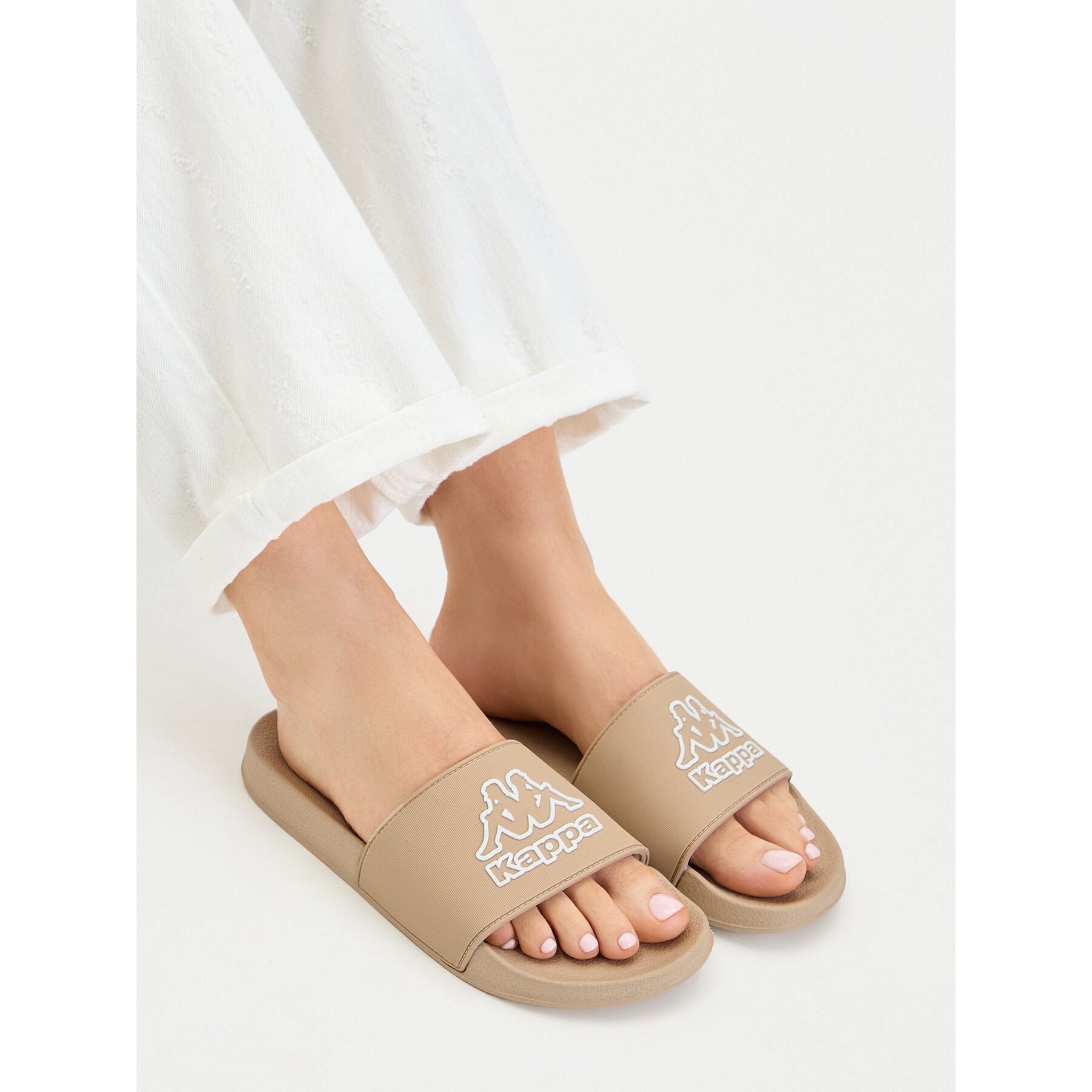 Kappa Kappa Damen-Flip-Flops Beige Badepantolette
