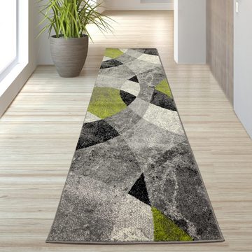 Teppich Teppich Rauten Design grün grau, TeppichHome24, rechteckig