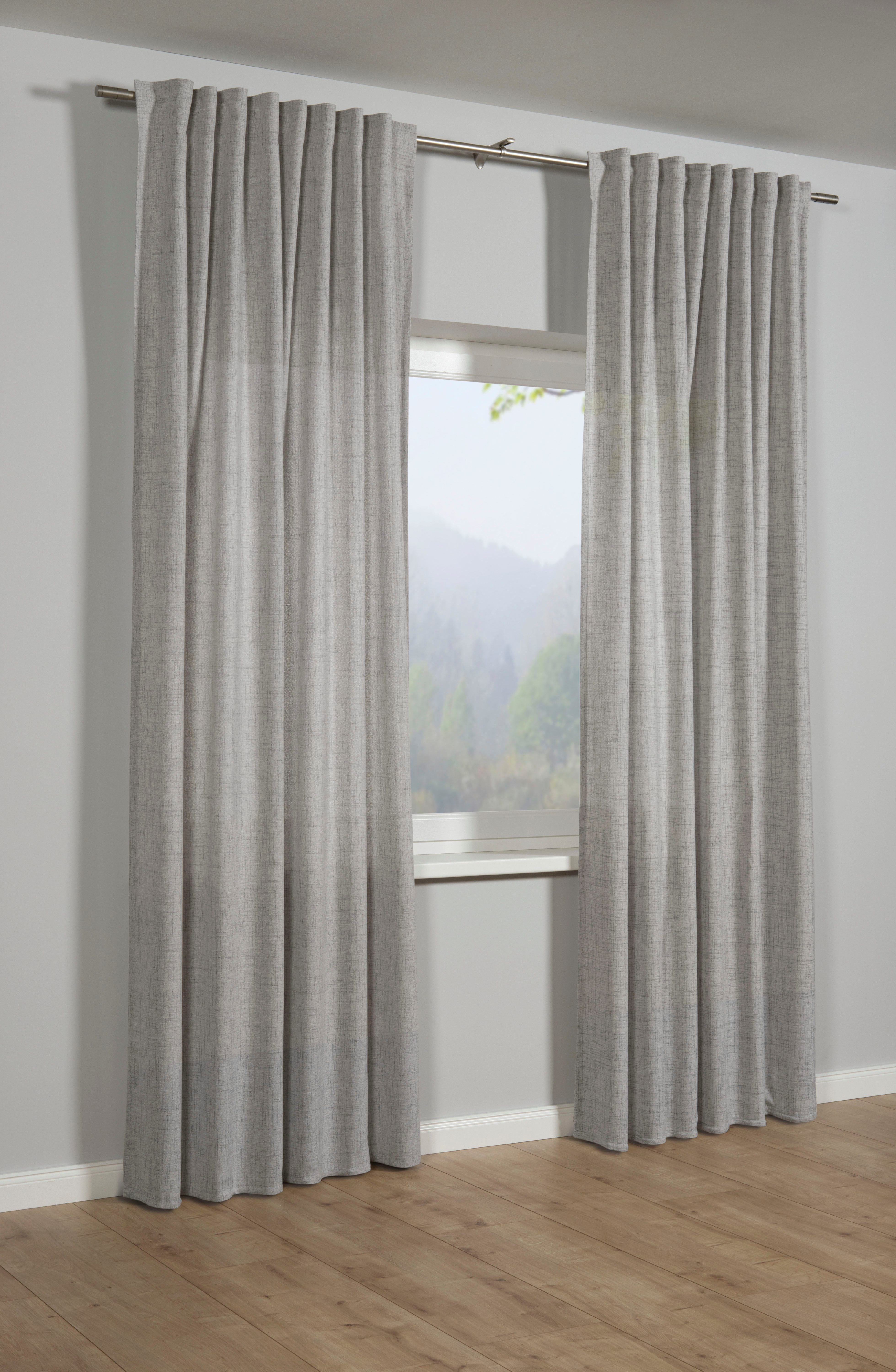 Sehlbach Gardine Schal Leinenoptik (1 St), Schlaufen, blickdicht, mit Gardi günstig online kaufen