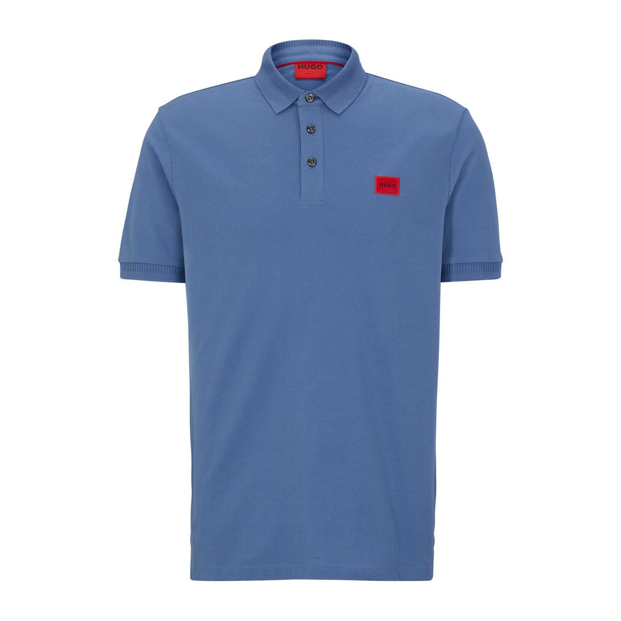 1/2-Arm Blau Poloshirt - Dereso232, HUGO Herren Polo-Shirt Pique,