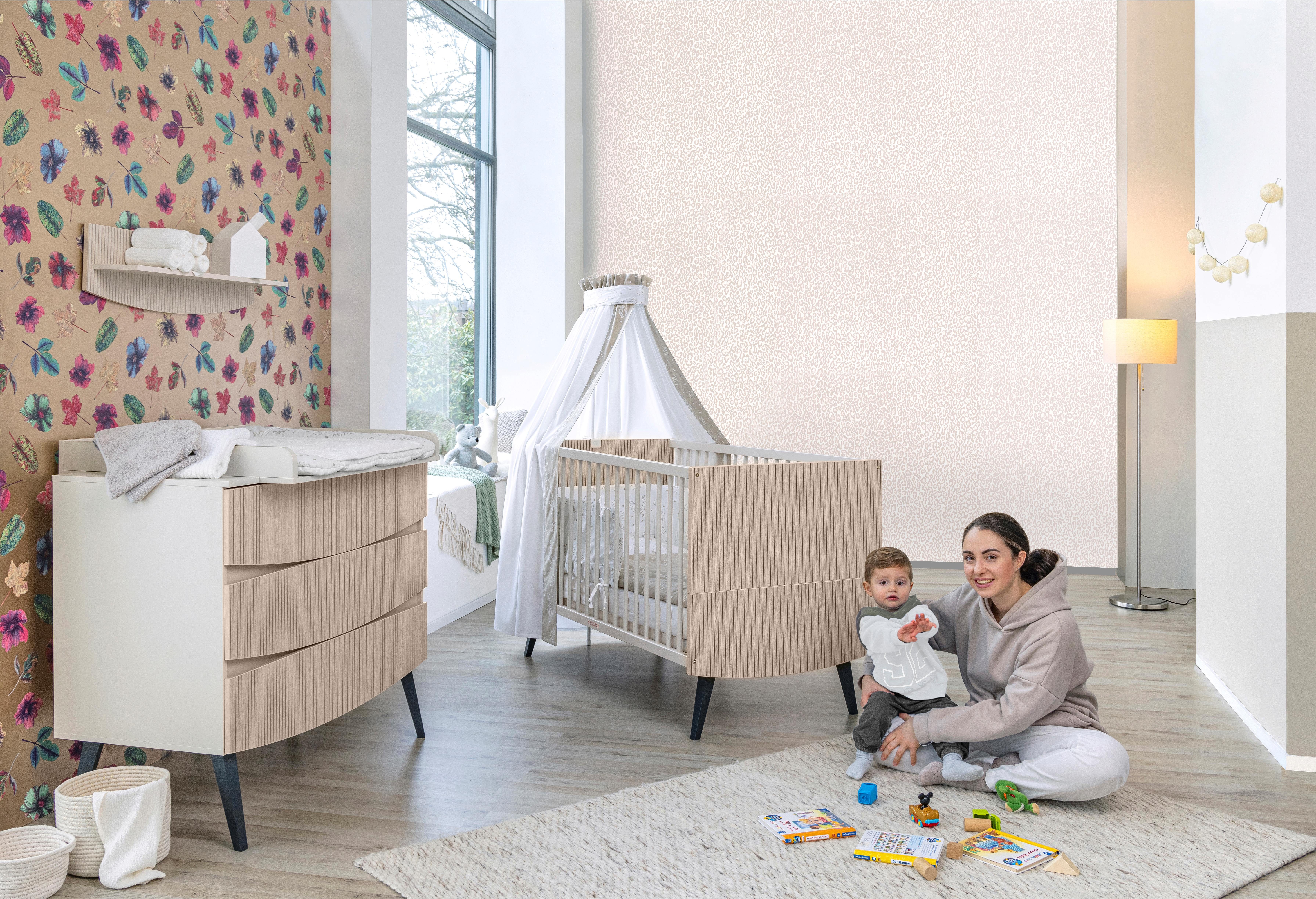 Schardt Babymöbel-Set 2-tlg Sparset Smile bestehend aus Bett, Umbauseiten, Wickelkommode, (Spar-Set, Kombi-Kinderbett, Umbauseiten, Wickelkommode, Wickelaufsatz), Made in Germany