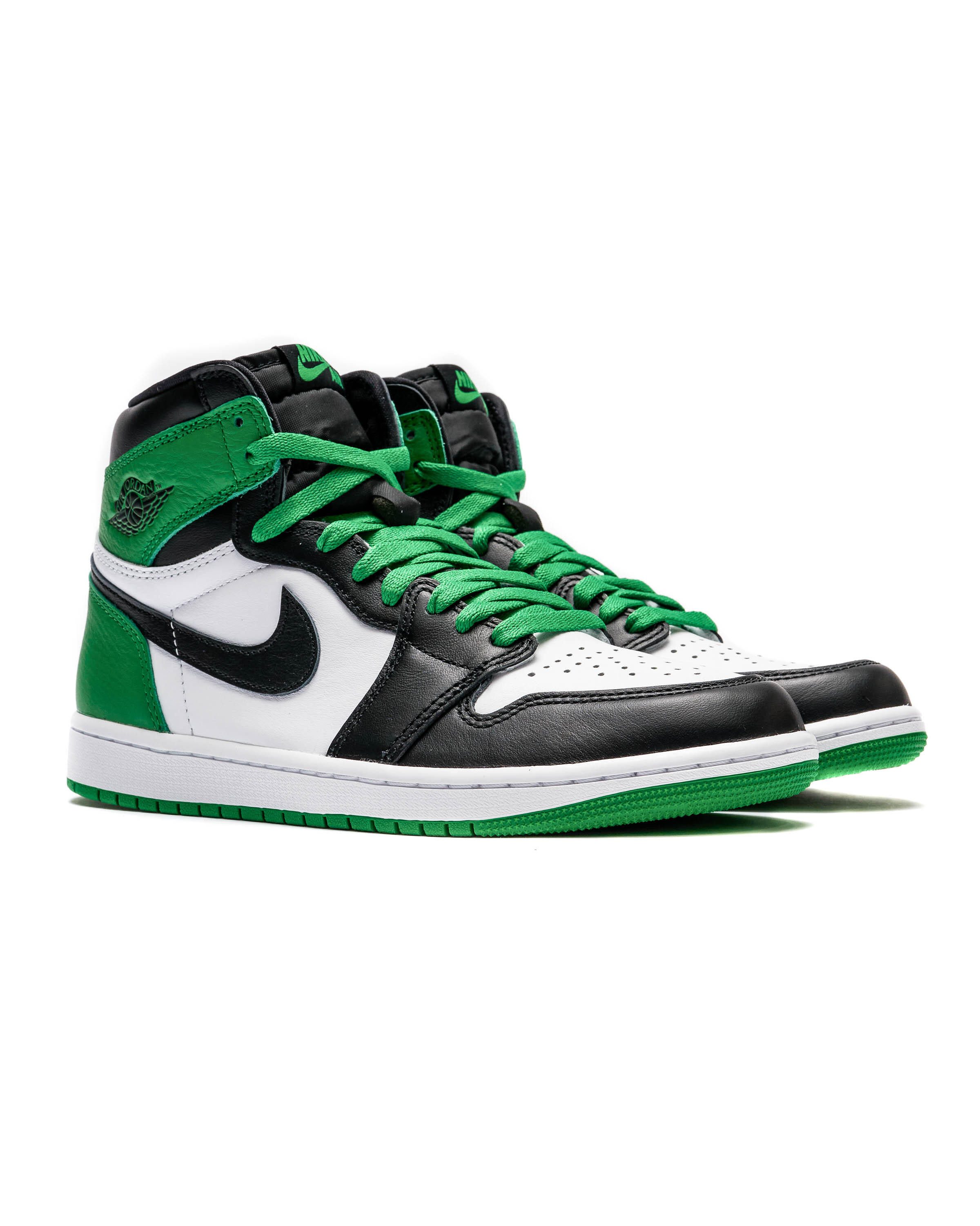 Sneakers Nike Air Jordan 1 Retro High OG White Black Lucky Green Herren Кроссовки limitierte Auflage