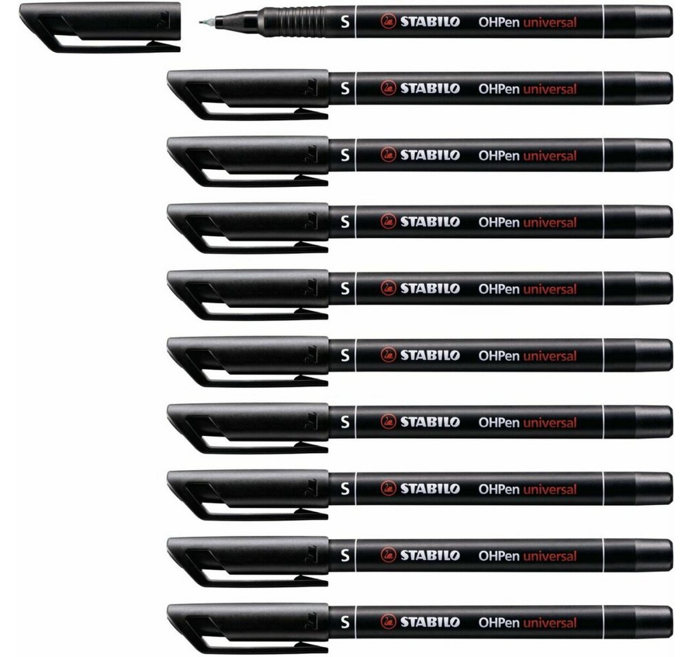 Thumbnail - STABILO Marker 10 OHPen universal Folienstifte schwarz 0,4 mm permanent