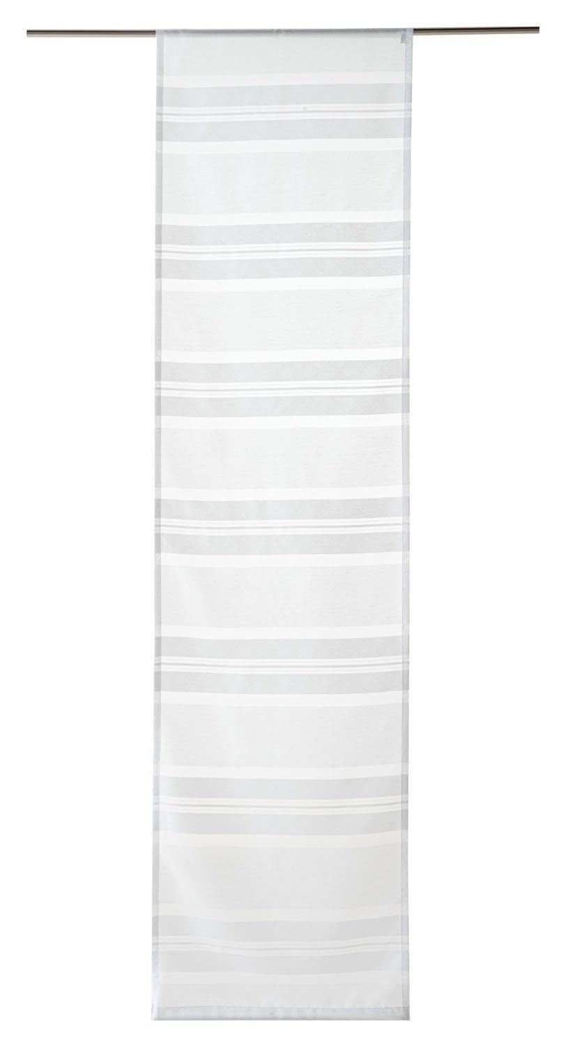 Vorhang CITRUS, Flächenvorhang, Weiß, L 245 x B 60 cm, Home4You, Schlaufe, transparent