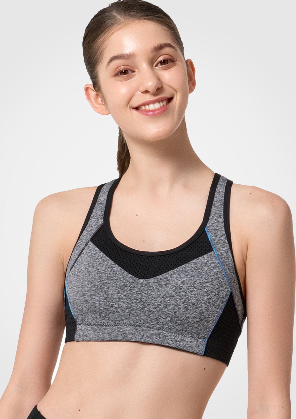 Yvette SportBH Starker halt, mit integrierte Cups, Ringerrücken 080160