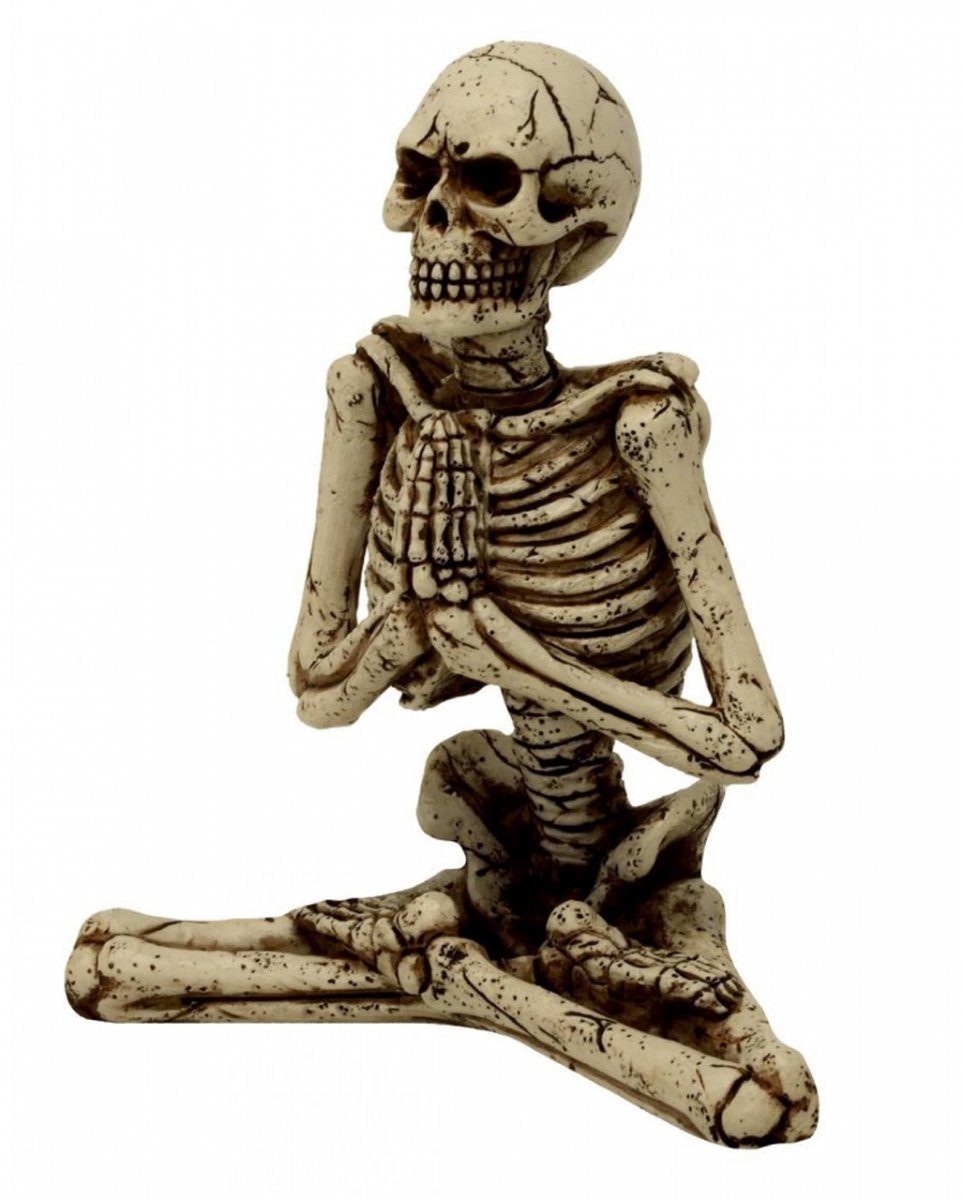 Horror-Shop in Yoga Dekofigur Position Skelettfigur 13 cm