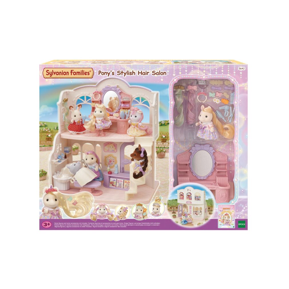 Sylvanian Families Puppen Accessoires-Set SYL Pony Friseursalon mit Figur