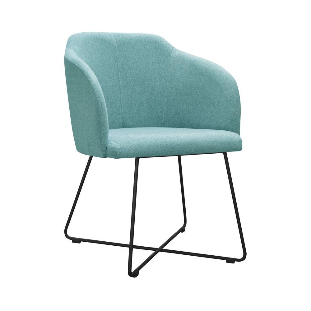 JVmoebel Stuhl, Moderne Lehnstühl Gruppe 8 Stühle Set Garnitur Grüne Polster Armlehne Design Türkis