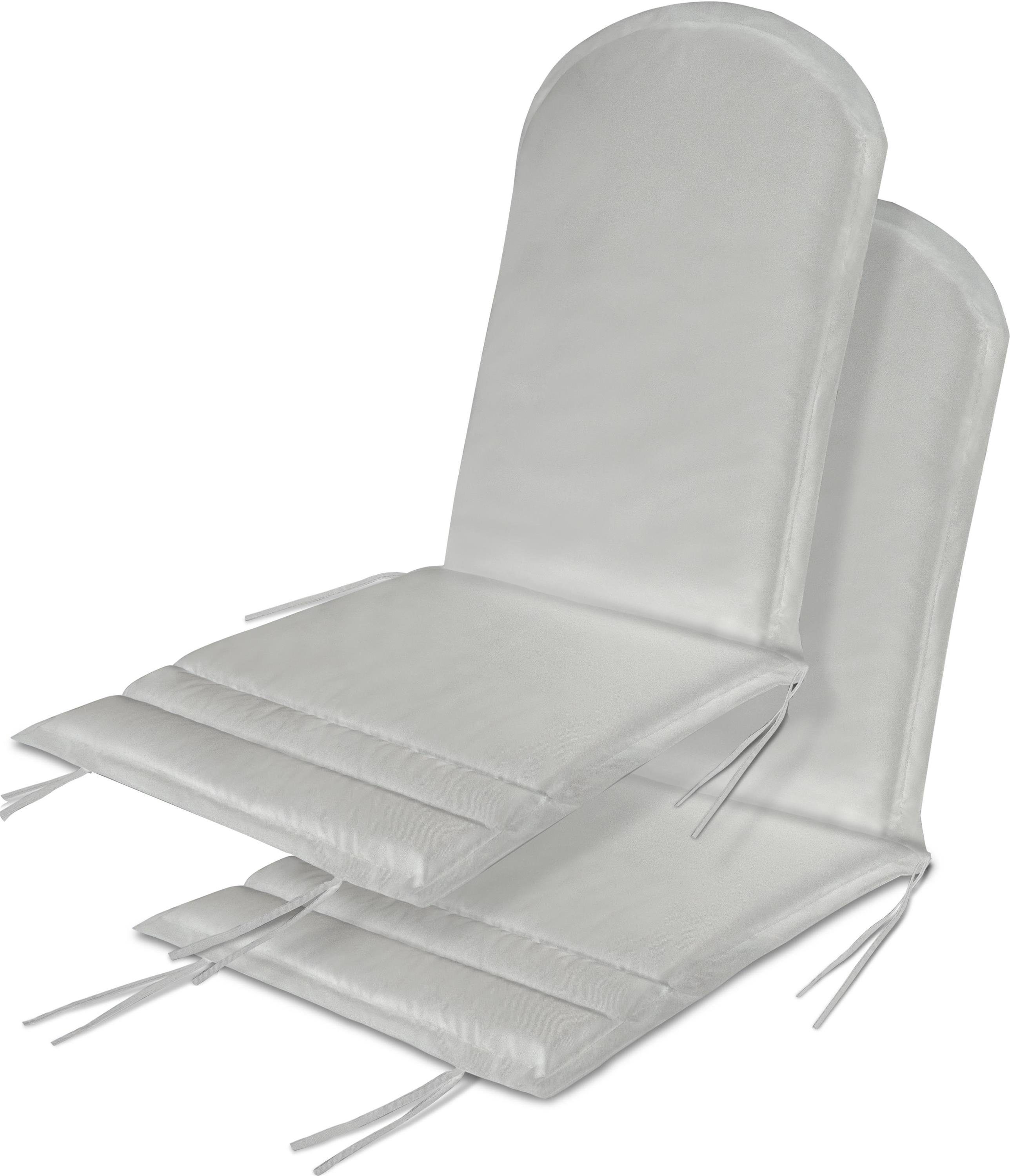 Aspero Hochlehnerauflage 2 x Stuhlauflage für Adirondack Gartenstuhl, wasserdichte Gartenstuhlauflagen