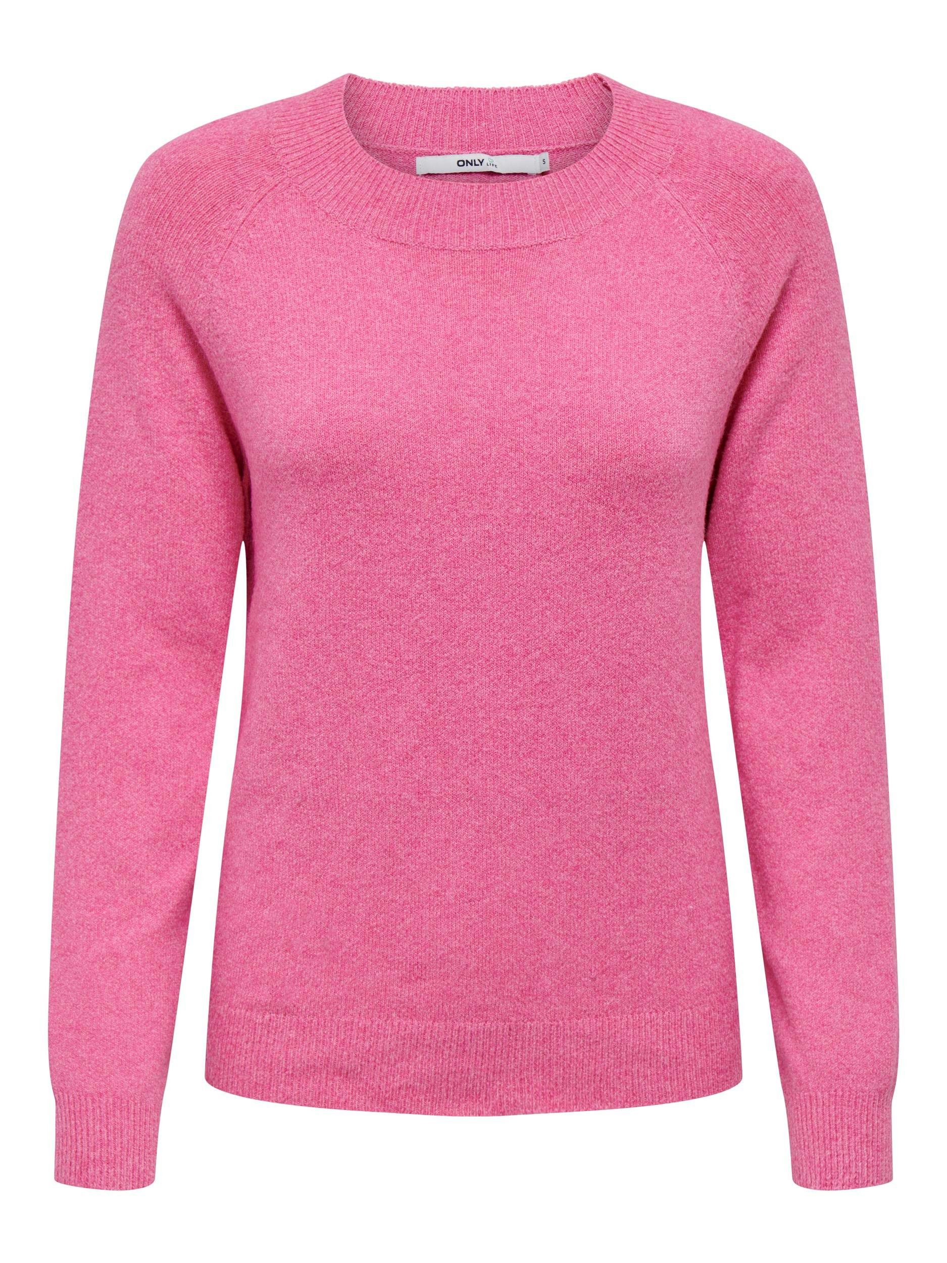 Pink NOOS LIFE Strickpullover ONLY Azalea L/S KNT PULLOVER ONLRICA