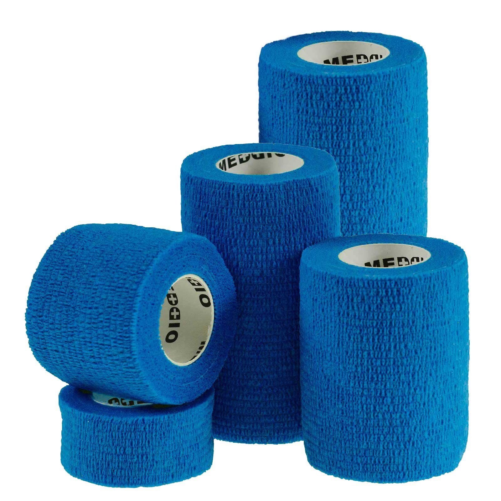 meDDio Pferdebandage 12 Haftbandagen Größe+Farbe wählbar, blue