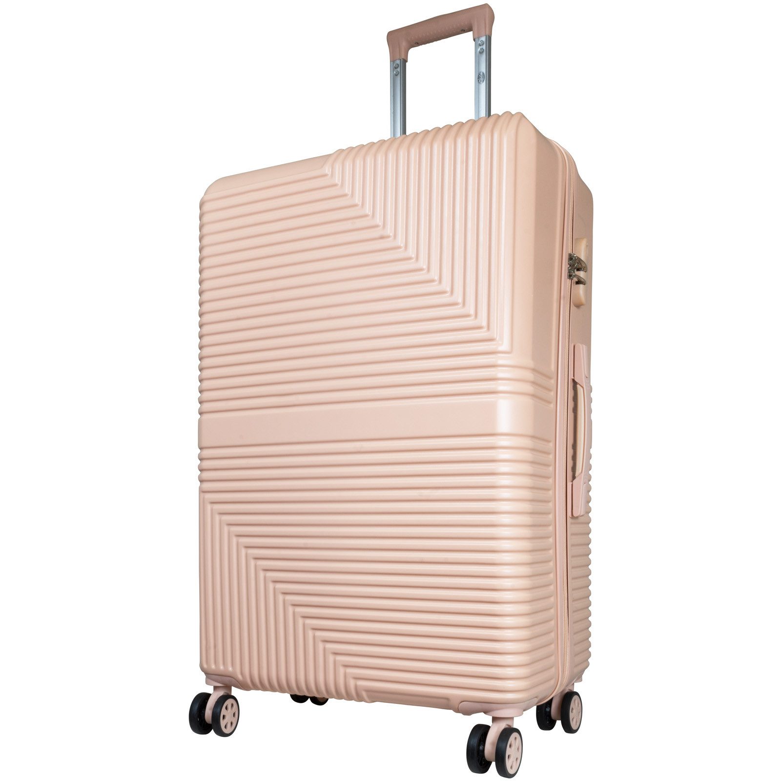 Trendyshop365 Hartschalen-Trolley Hartschalen-Koffer Barcelona - Handgepäck - Weekender - Reisekoffer, Zwillingsrollen, Zahlenschloss, robust und leicht