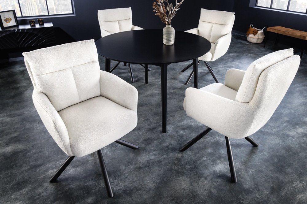 riess-ambiente Polsterstuhl BIG GEORGE weiß / schwarz (Einzelartikel, 1 St) günstig online kaufen