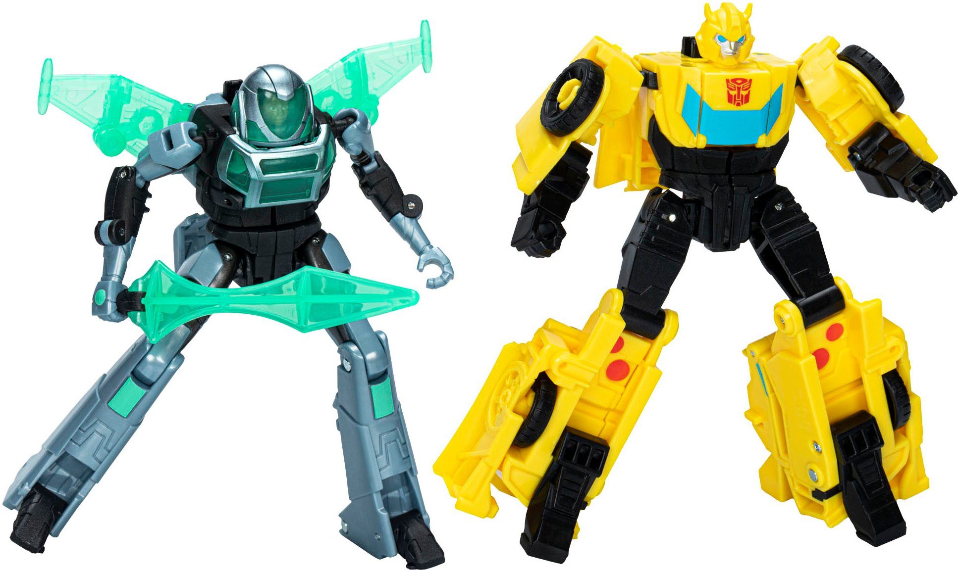 Hasbro Actionfigur Transformers EarthSpark, Cyber-Combiner Bumblebee und Mo Malto