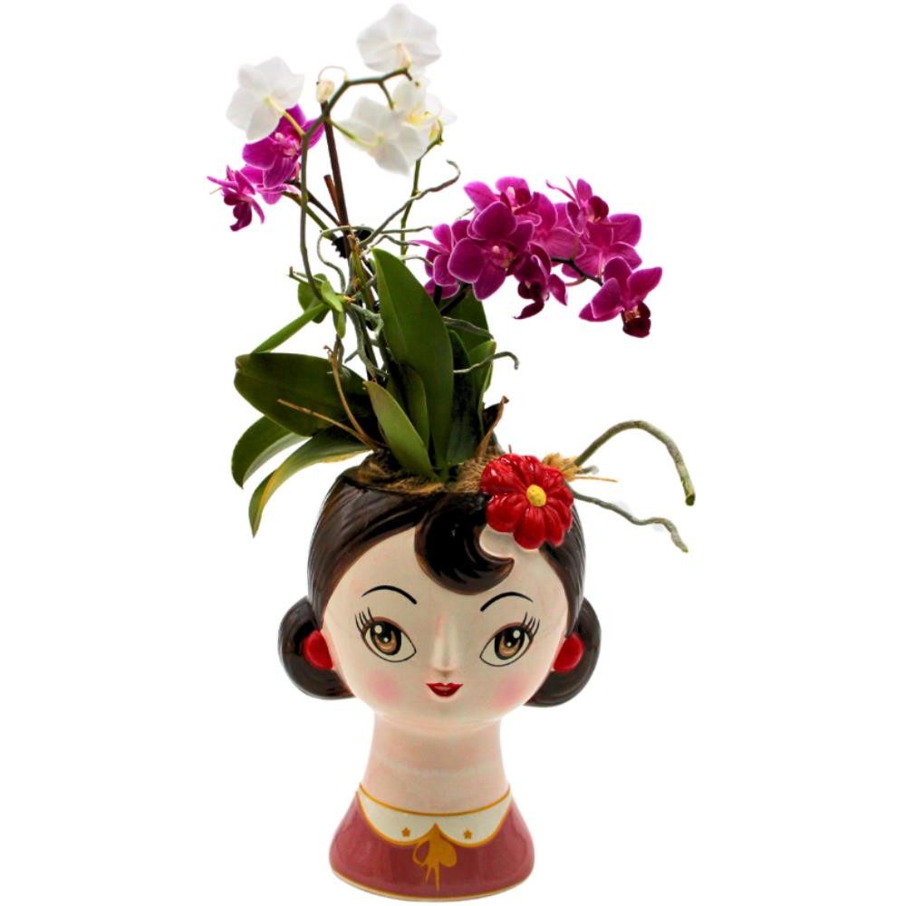 Dekohelden24 Dekovase Keramik Vase mit Gesicht günstig online kaufen