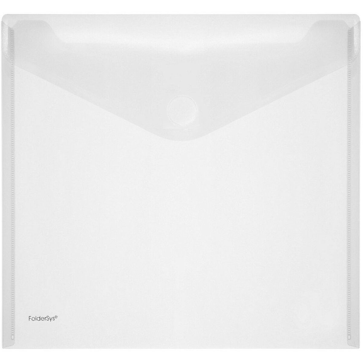 FOLDERSYS Fächermappe Dokumentenmappe 320x320mm PP Klettverschluss transparent