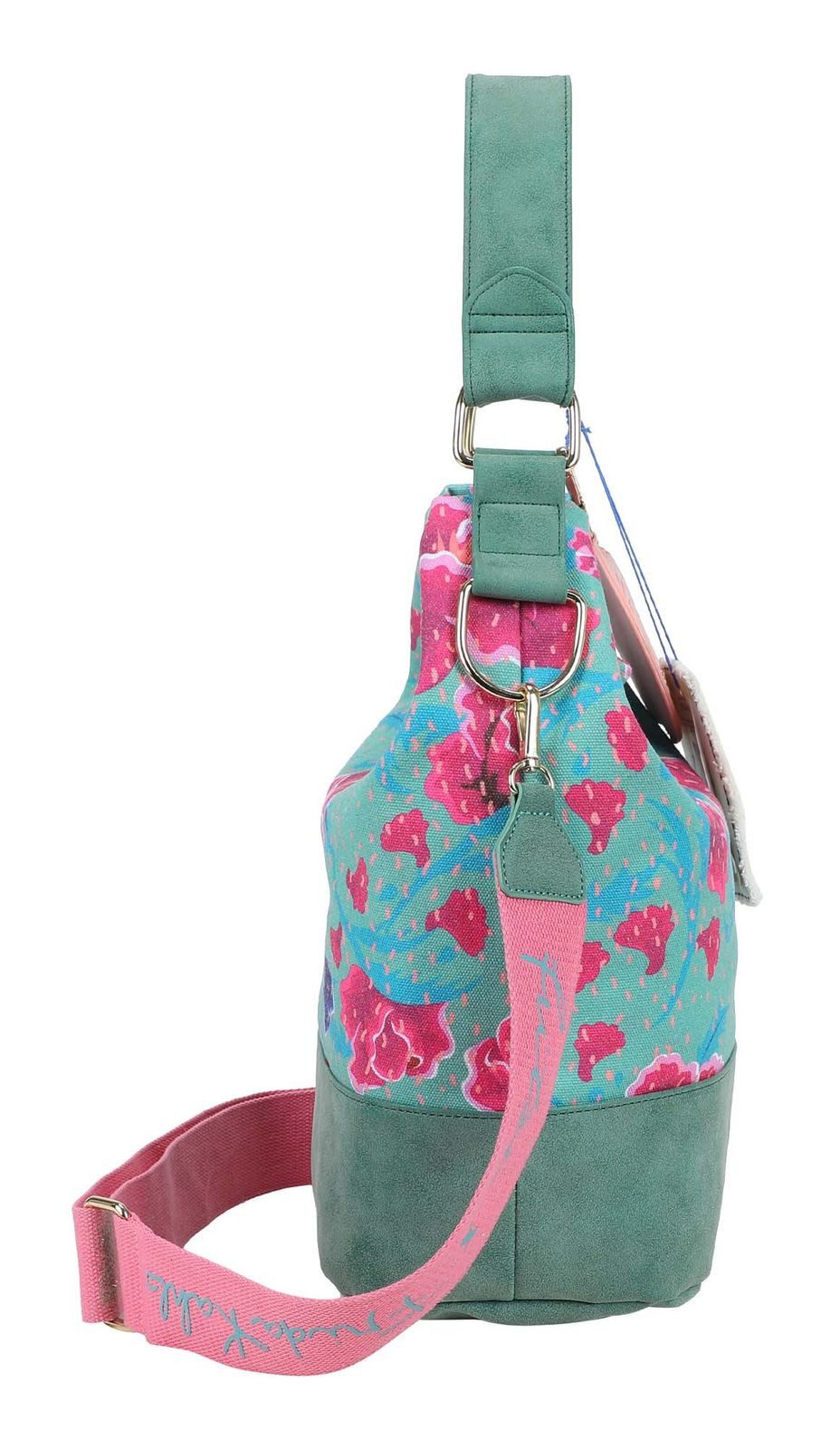 Fritzi aus Preußen Schultertasche Fritzi x Frida Kahlo Limited Canvas Hobo Bag (Set, 2-tlg)