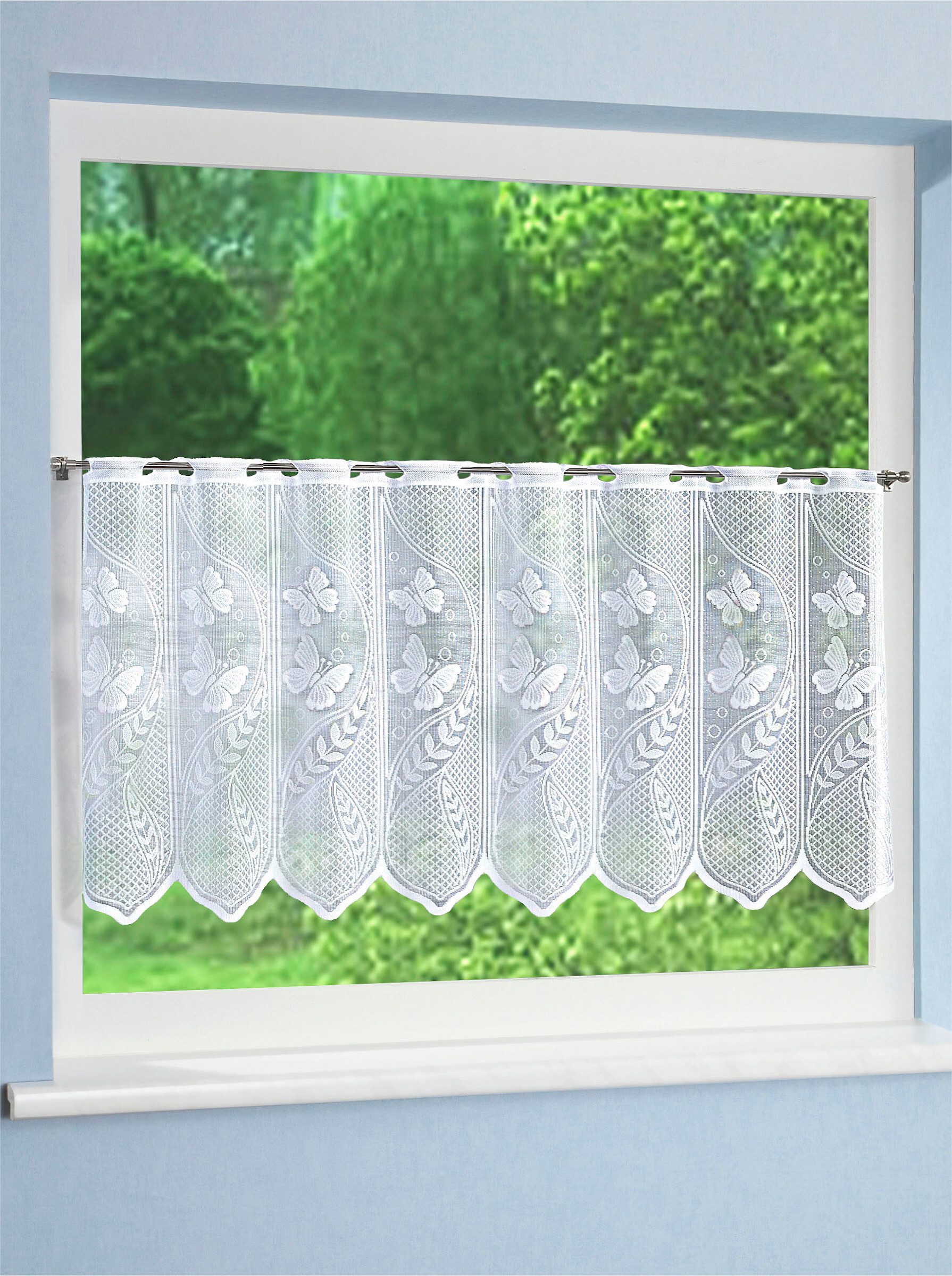 Witt Gardine Fensterbehang, Durchzuglöcher, halbtransparent, Fensterbehang günstig online kaufen