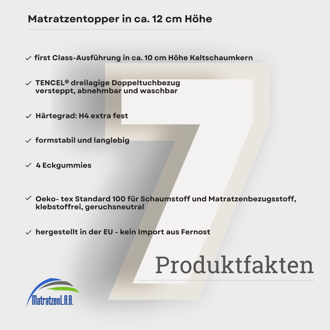 MatratzenL.A.B®, Topper TENCEL™ Lyocell® Premium Bezug, 180x200, H4/H5 sehr günstig online kaufen