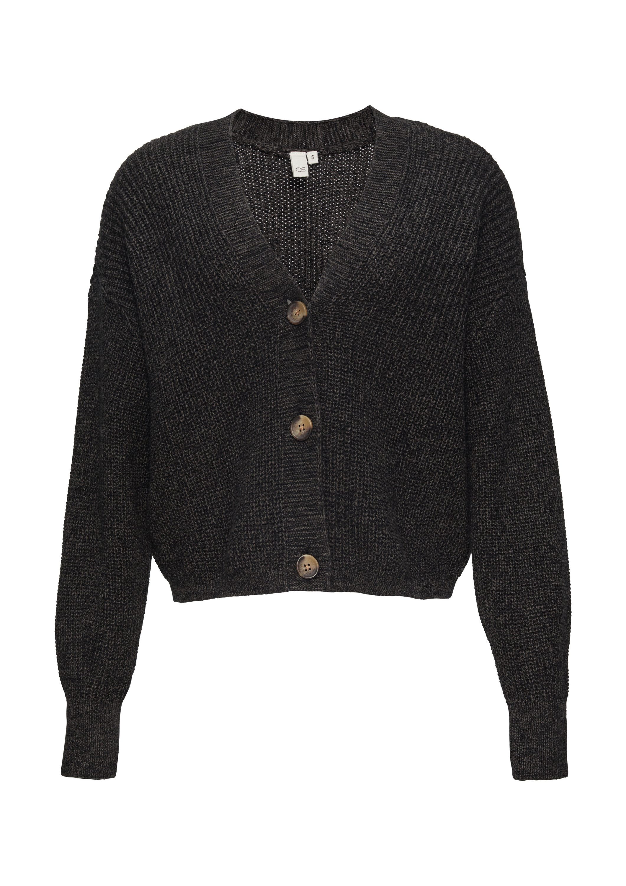 QS Cardigan Strickjacke Strickjacke aus Baumwollmix günstig online kaufen