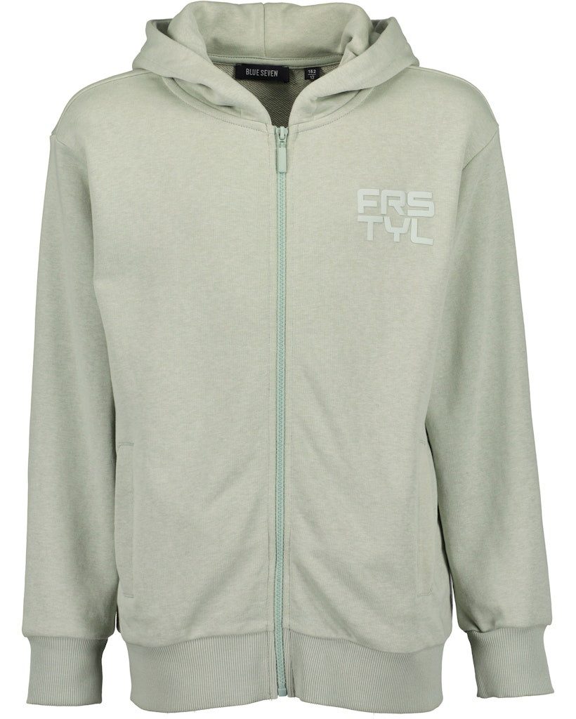Blue Seven Sweatjacke Blue Seven Jungen Sweatjacke Jacke Kapuze FRSTYL gletscher grün (1-tlg., kein Set)