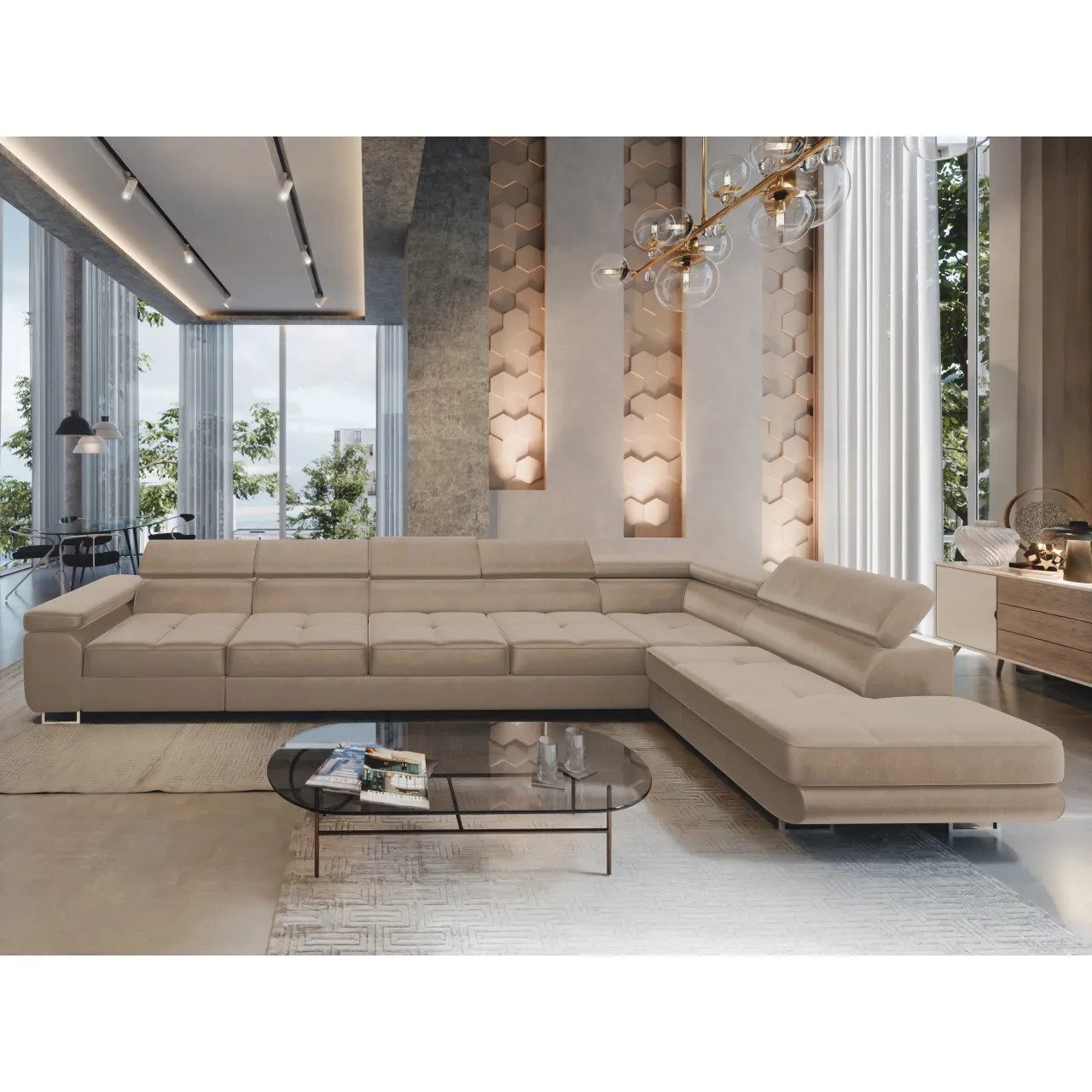 NEXT COLLECTION Ecksofa WILD XXL, mit Bettkasten, Hohe Metallfüße, verstell günstig online kaufen