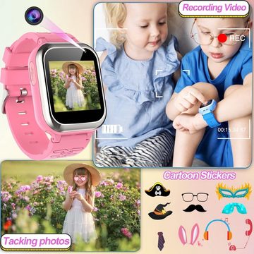 Kaacly Smartwatch, mit 2G SOS Schrittzähler SpieleKameraStoppuhr Touchscreen Taschenlampe