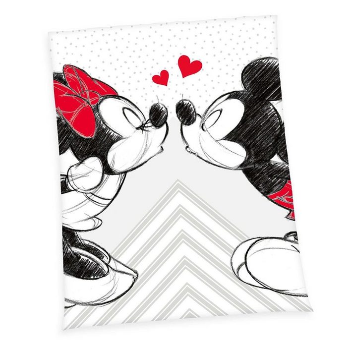 Wohndecke Disney's Mickey & Minnie Microfaserflauschdecke Herding 150 x 200 cm Kuscheldecke