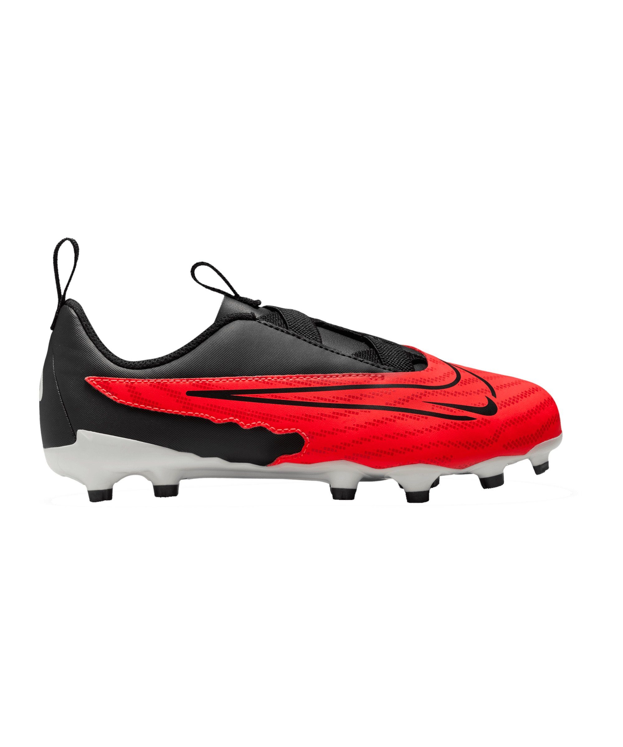 Kids Nike Fußballschuh Phantom FG/MG rotschwarzweiss Jr Peak GX Academy Ready