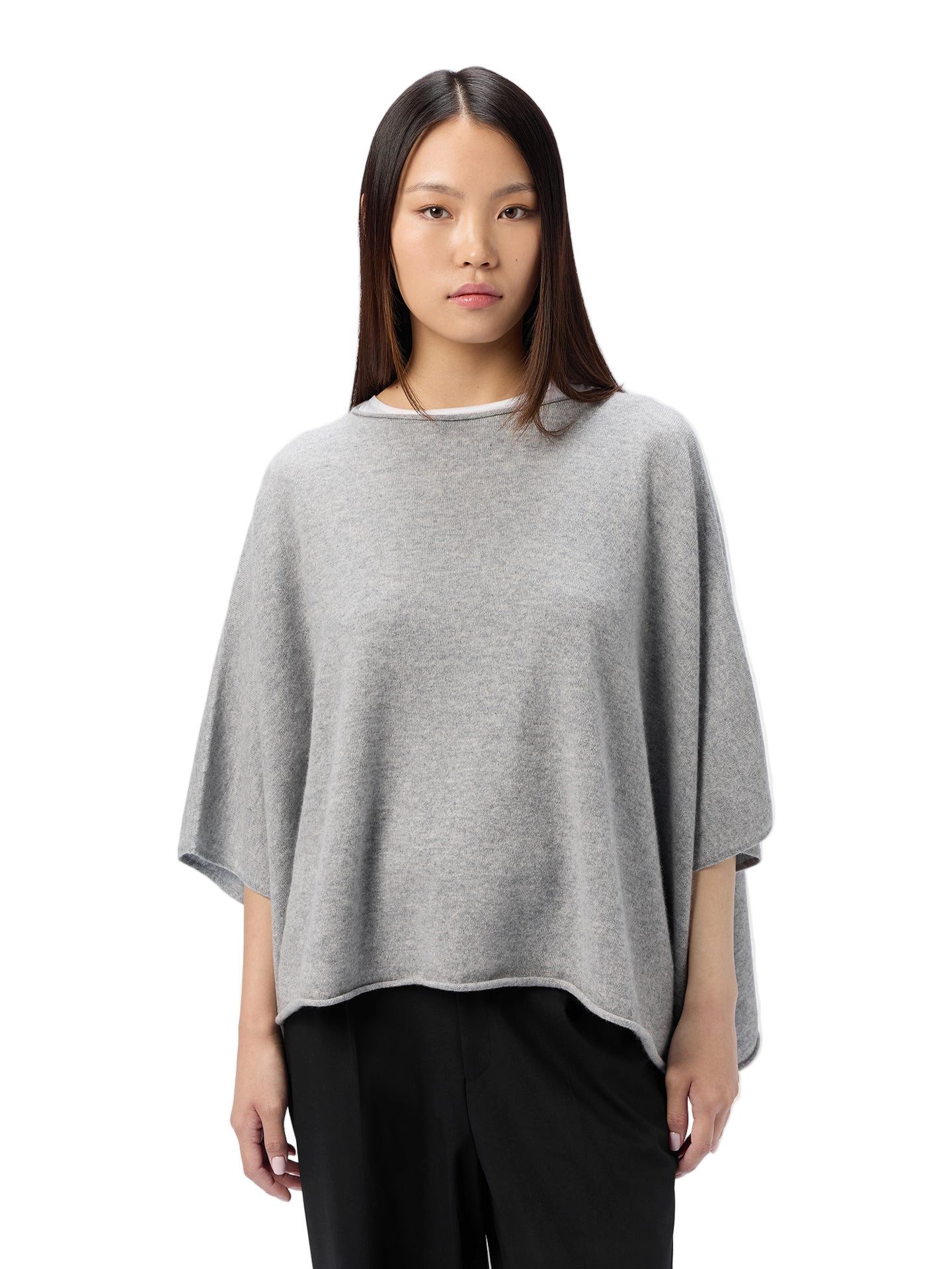 GOBI Cashmere Poncho Timeless Kaschmir-Poncho mit Bootsausschnitt