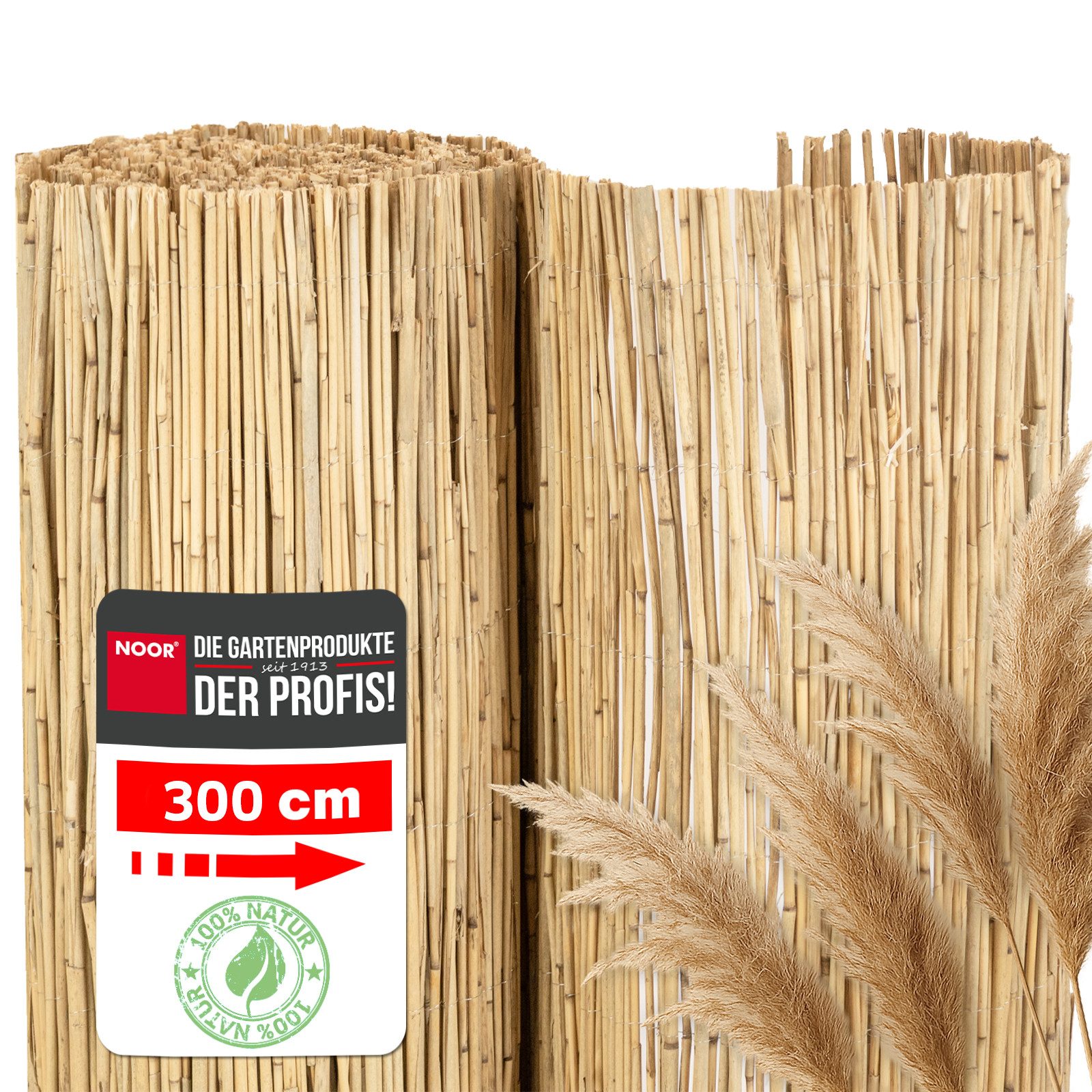 NOOR Sichtschutzzaunmatten Schilfrohrmatte ST. TROPEZ - natürlicher Sichtschutz