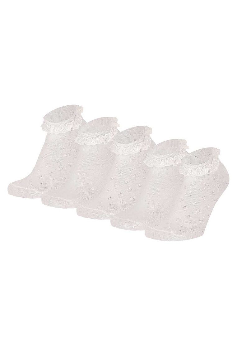 Yuhu Sneakersocken Kinder Mädchen Sneaker-Socken 5er Pack mit Rüschen (5-Paar)