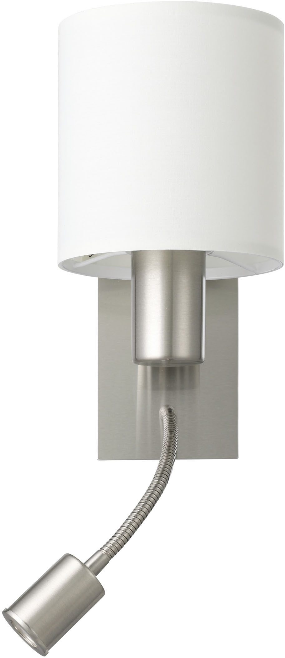 EGLO Wandleuchte PASTERI Wandlampe - Stahl - E27;LED - 1X40W;1X3,8W - IP20, Ein-/Ausschalter, Lesearm, ohne Leuchtmittel, Warmweiß, Wandstrahler, Wandspot, Wohnzimmer, Schlafzimmer, L15 x H38 x AL19,5cm