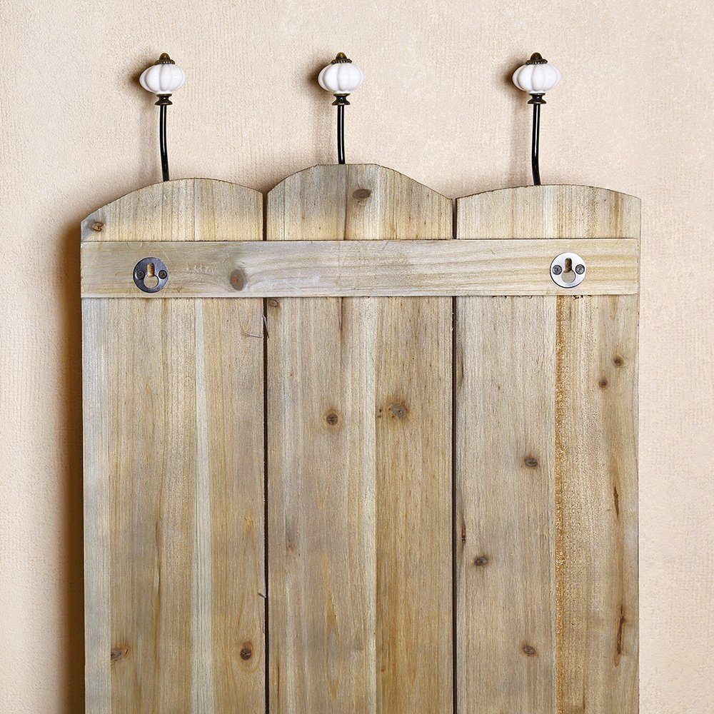 Melko Wandgarderobe Garderobenpaneel Holz Wandgarderobe Garderobe 6 Haken Flurgarderobe (Stück), Unkomplizierte Befestigung an der Wand