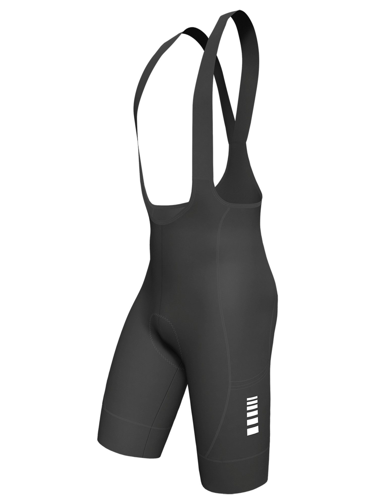 Wulibike Radhose Herren Cargo-Trägerhose GEL-Polster V-Träger Reflektierend (1-tlg) Figurbetonter Schnitt mit 3 Taschen für Renn- & Gravelrad