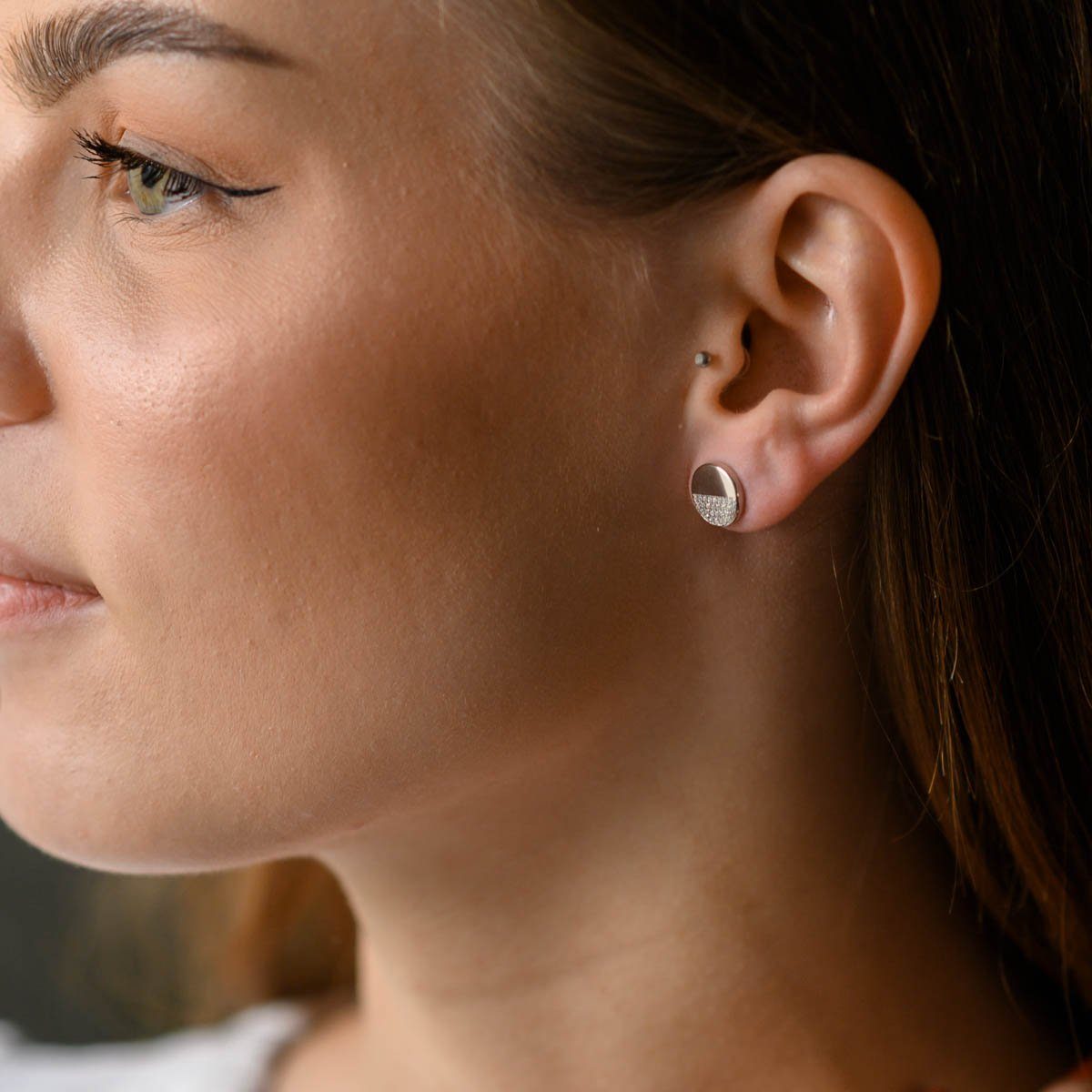 Materia Paar Ohrstecker Silber mit Zirkonia Steinen SO-452, 925 Sterling Si günstig online kaufen