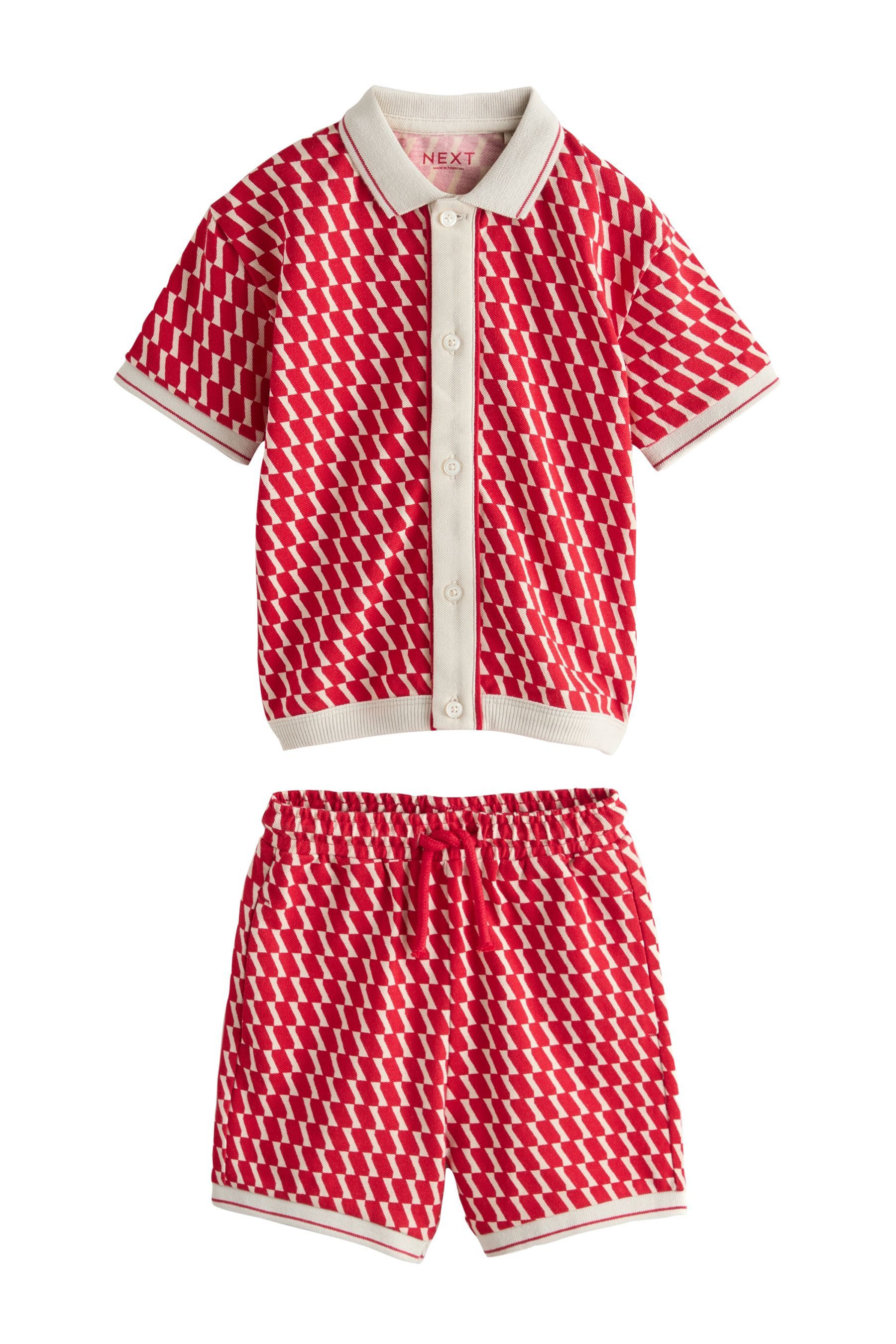 Next Shirt & Shorts Kurzärmeliges Hemd und Shorts im Set (2-tlg)