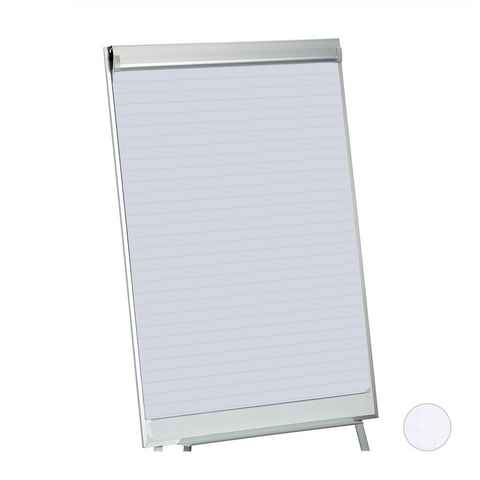 relaxdays Magnettafel Flipchart Papier 50 Blatt, liniert