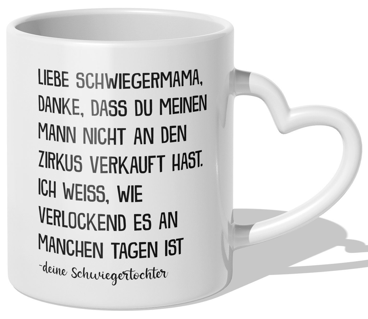 22Feels Tasse Schwiegermama Geschenk von Schwiegertochter Schwiegermutter Hochzeit, Keramik, Made In Germany, Spülmaschinenfest, Herzhenkel