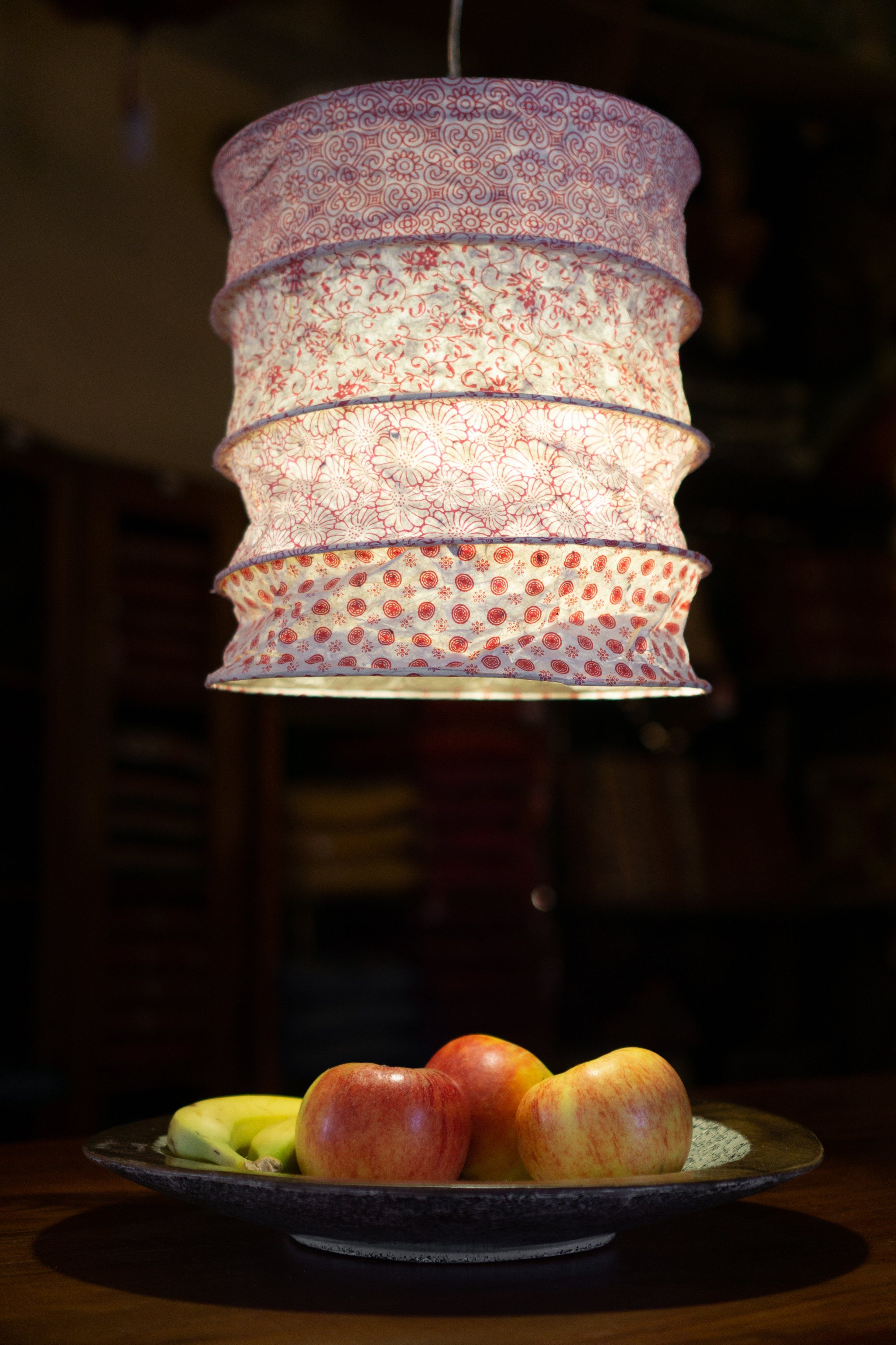 Guru-Shop Lampenschirm Runde Papier Hängelampe, Lokta..