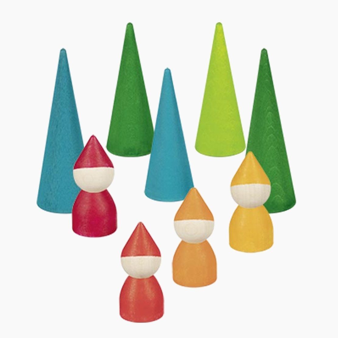goki Stehpuppe Zwergenwald (packung, 12-tlg., spar set), Figuren werden aus Ahornholz gefertigt und sind Made in Europe